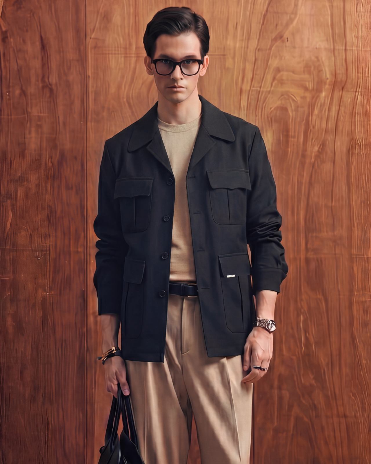 Jade Black Safari Overshirt