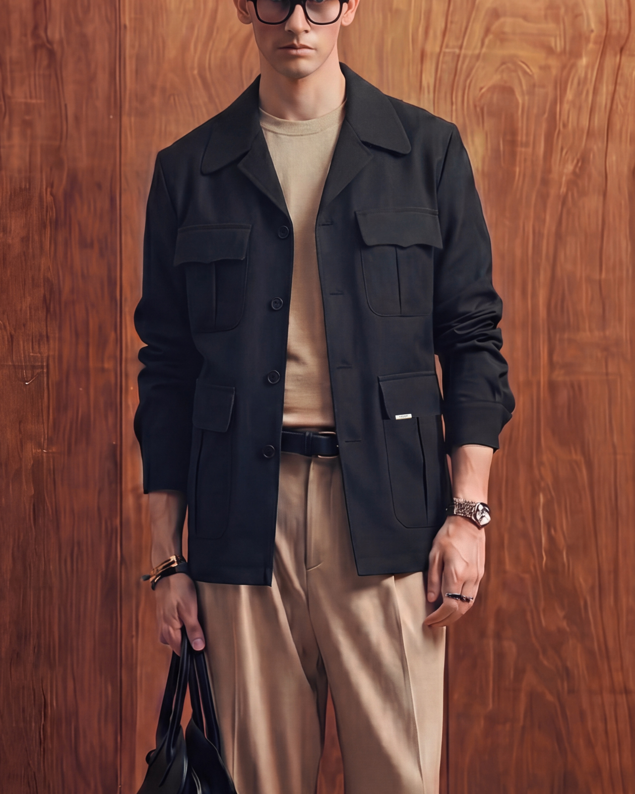 Jade Black Safari Overshirt