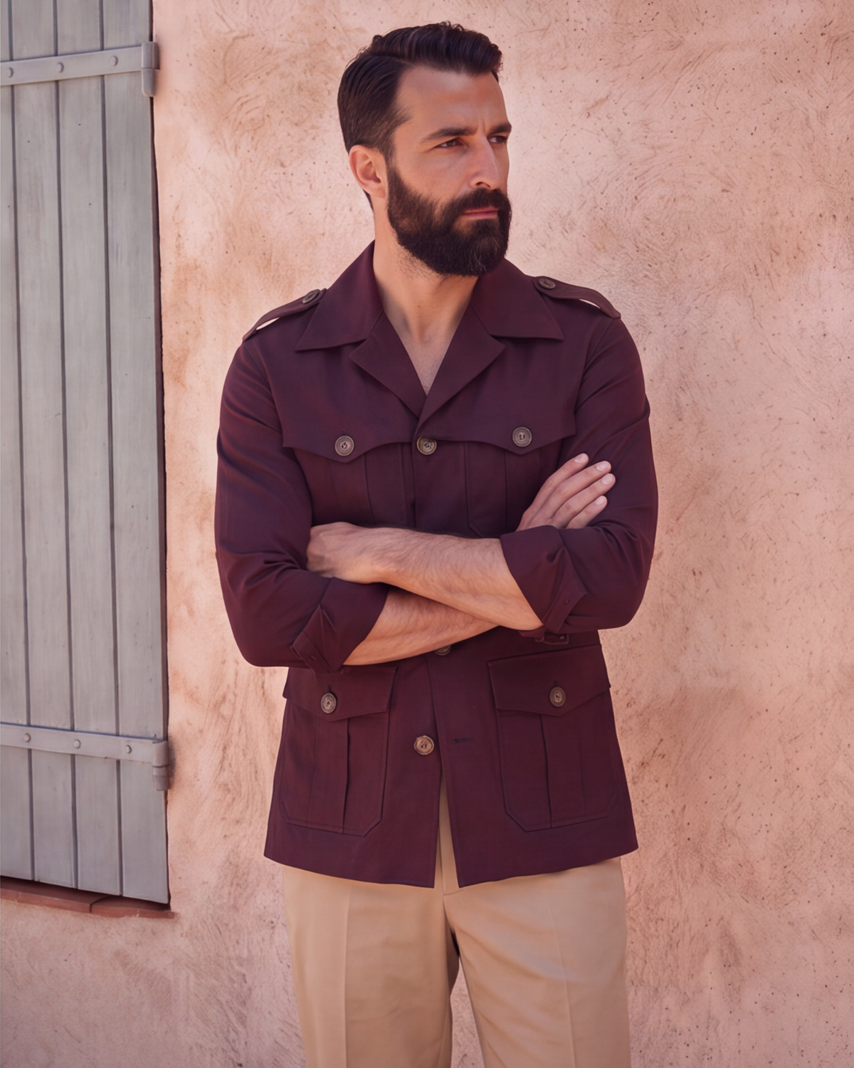 Merlot Marshal Safari Shirt
