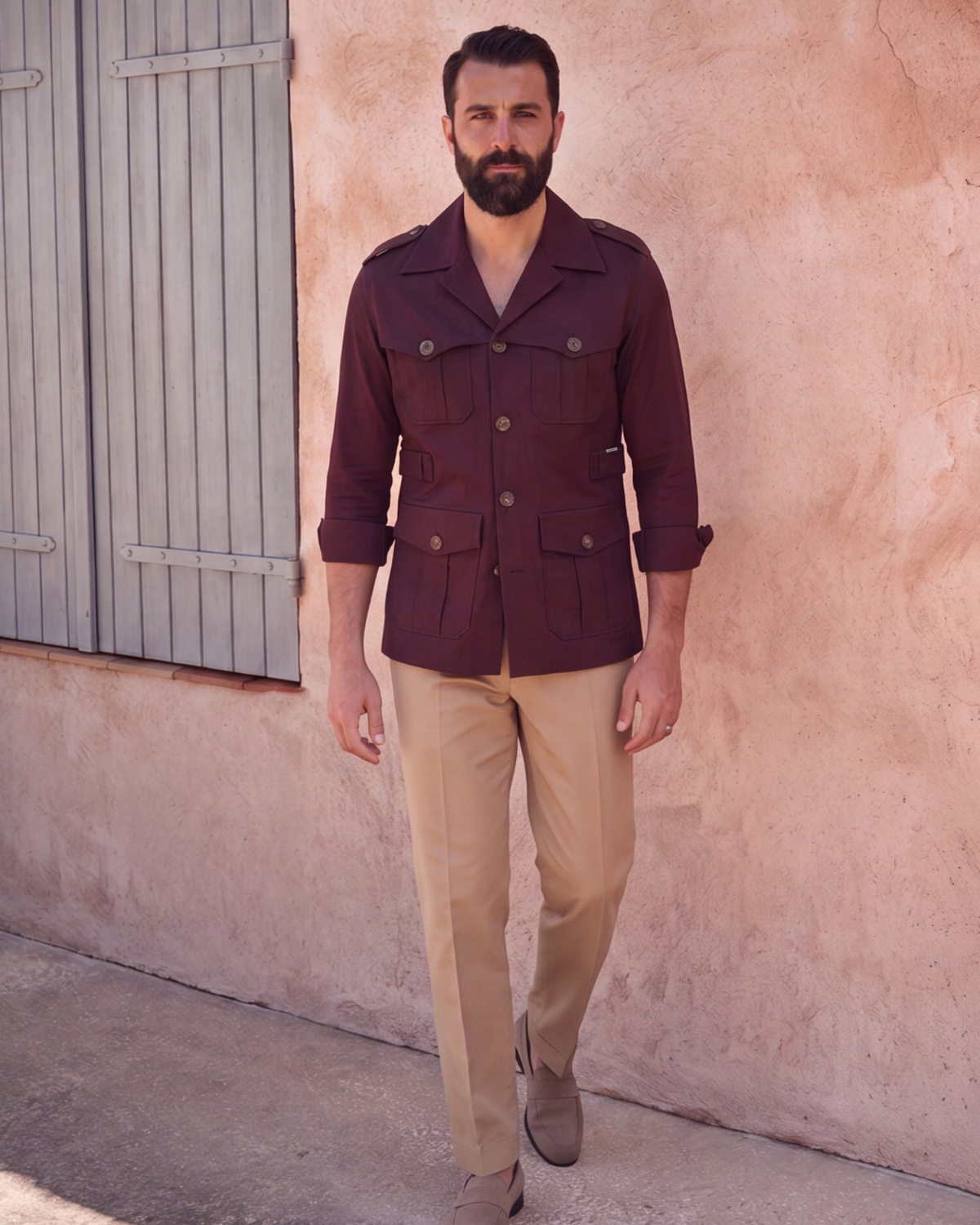 Merlot Marshal Safari Shirt