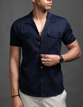 Adam Half Sleeves Club Stretch Shirt (Premium)