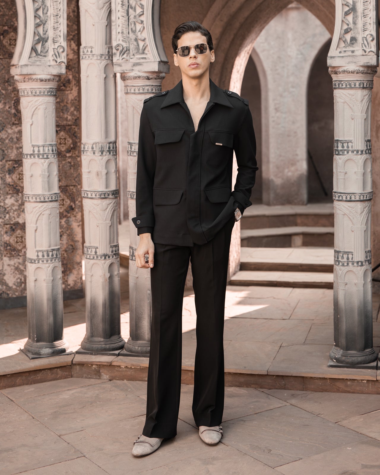 Brushed Black Romano Overshirt (Limited Edition)