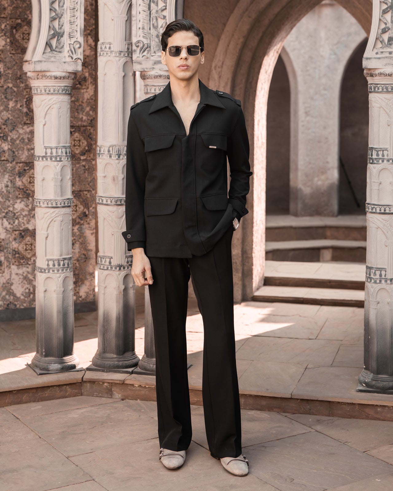 Brushed Black Romano Overshirt (Limited Edition)