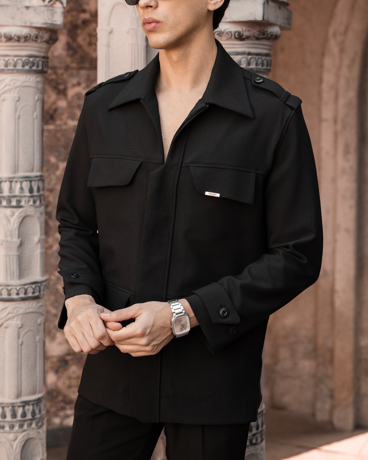 Brushed Black Romano Overshirt (Limited Edition)