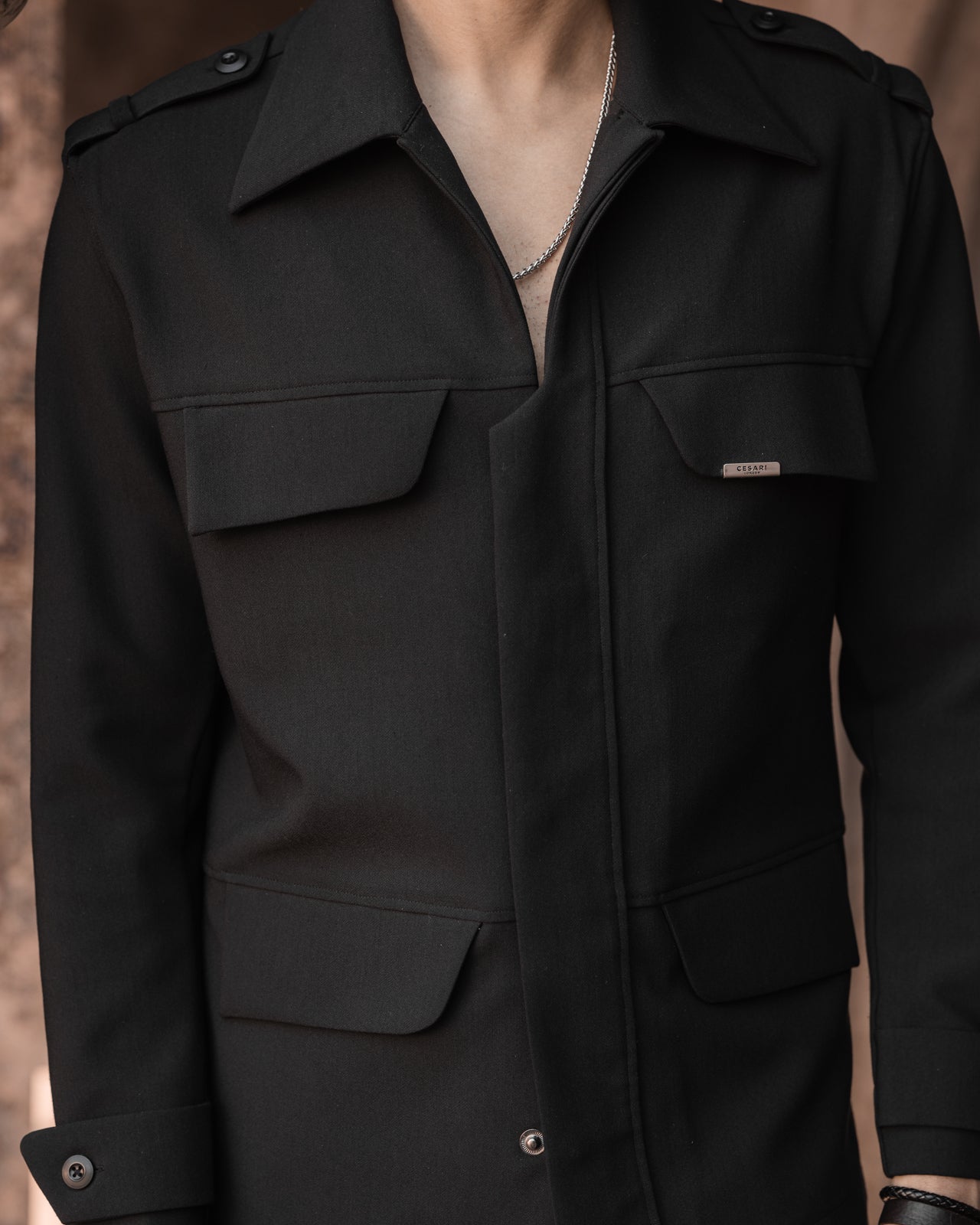Brushed Black Romano Overshirt (Limited Edition)