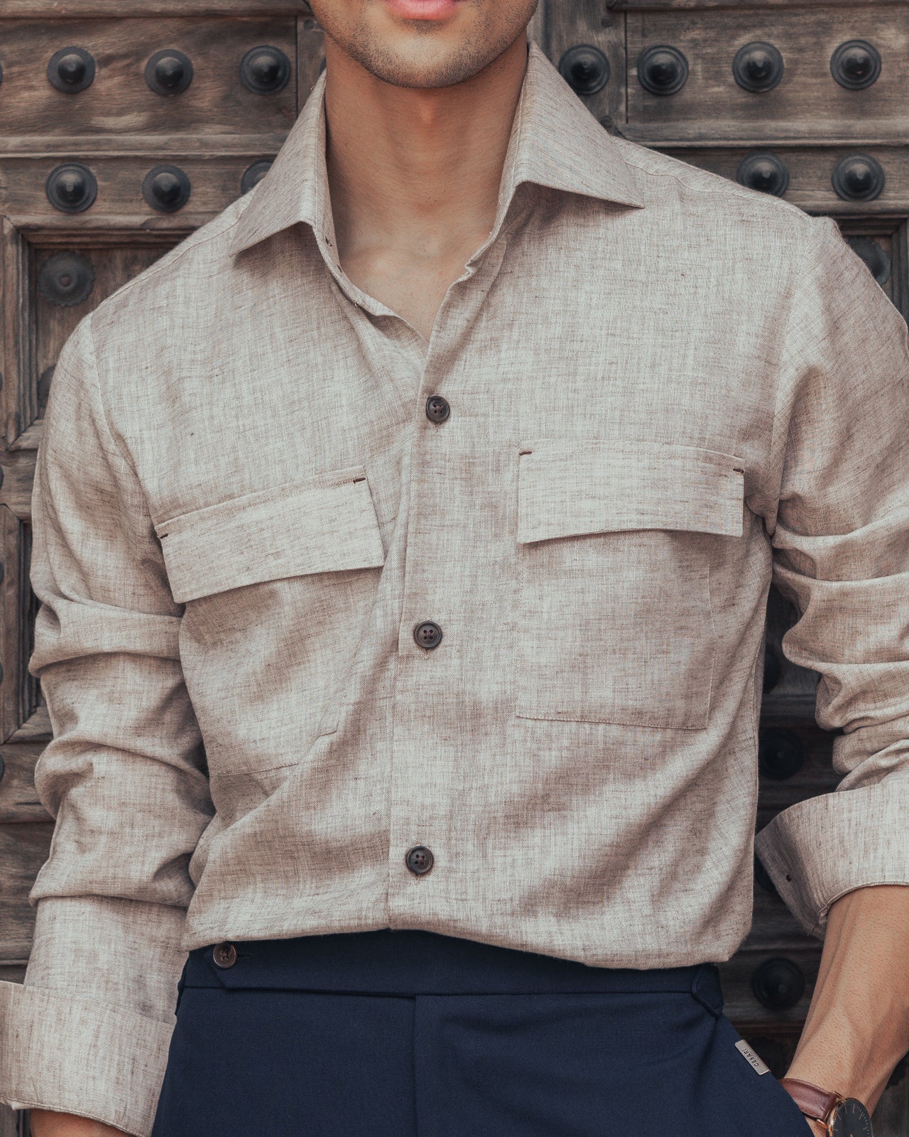 Desert Dune 2-Button Cut-Away Collar Shirt