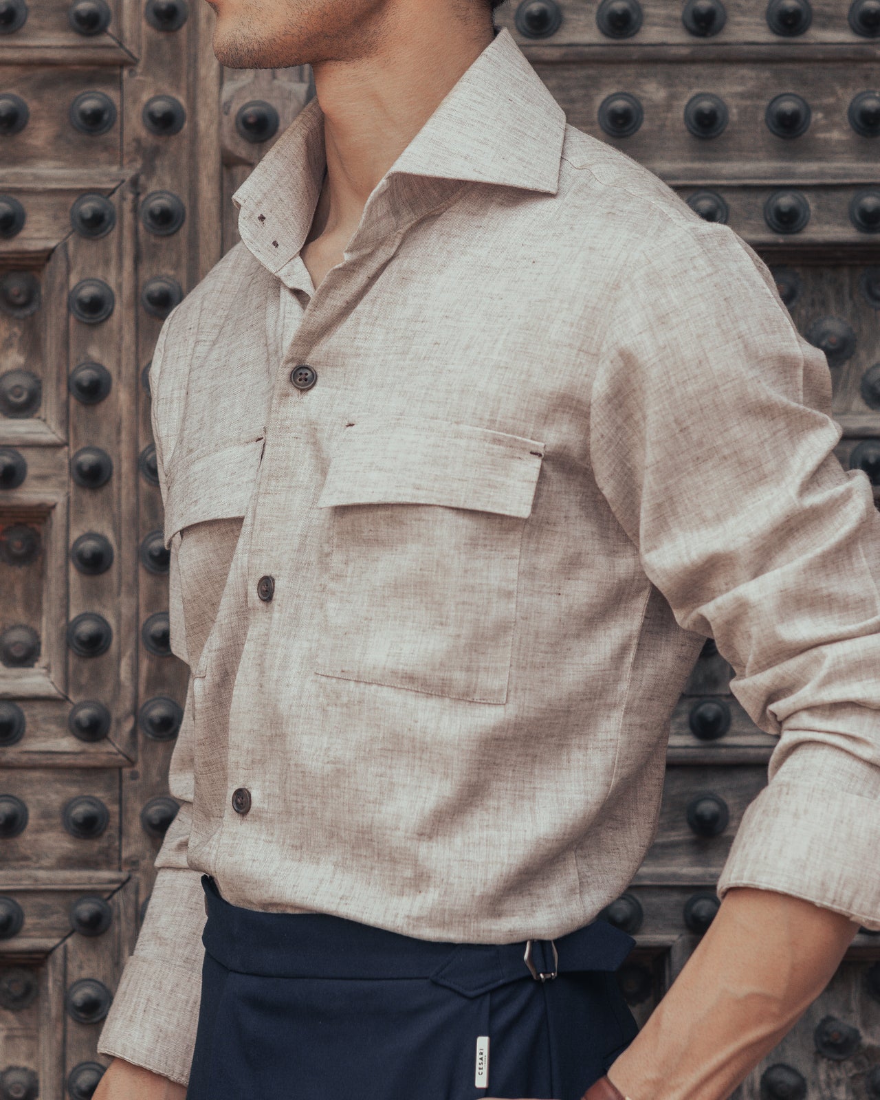 Desert Dune 2-Button Cut-Away Collar Shirt