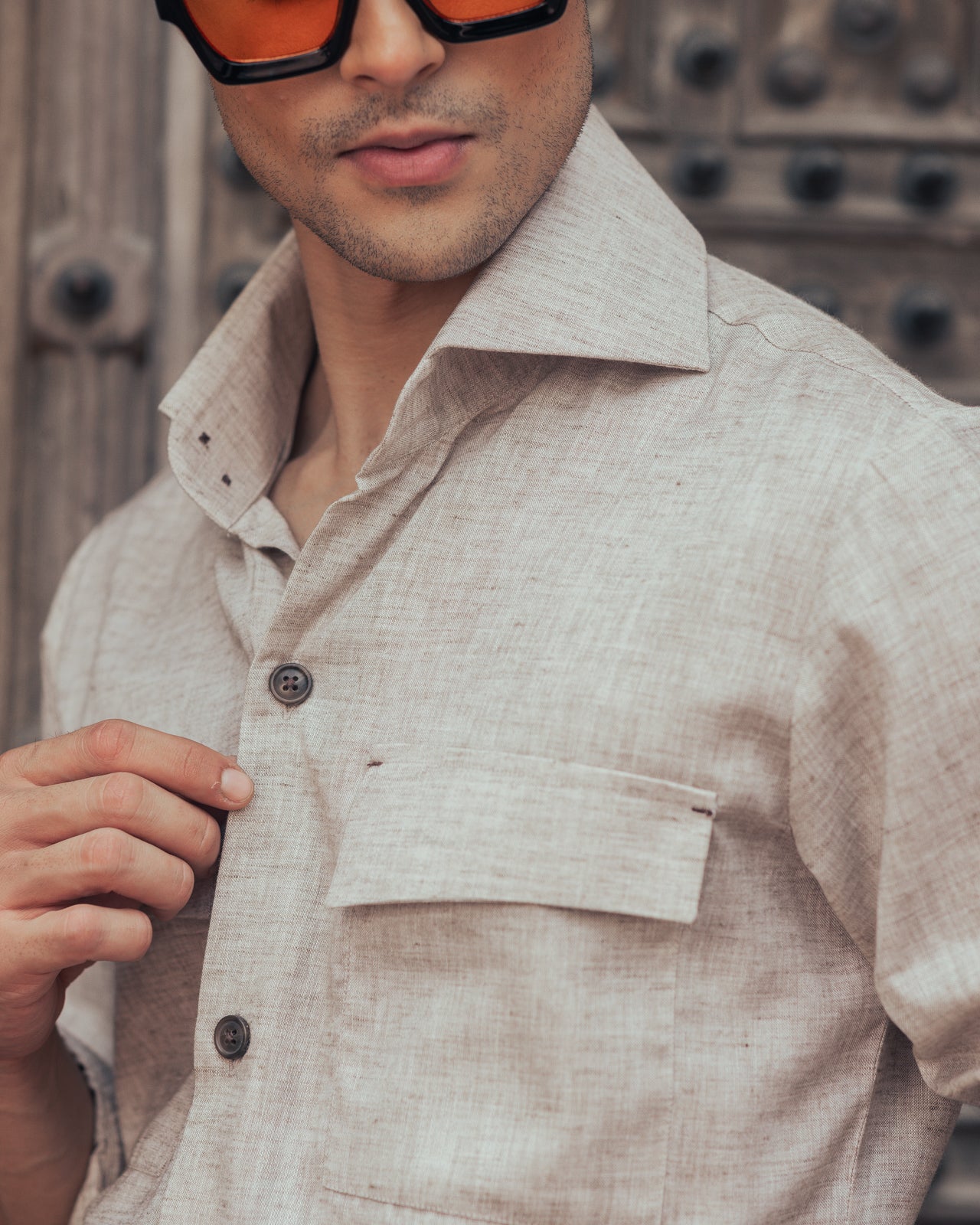 Desert Dune 2-Button Cut-Away Collar Shirt