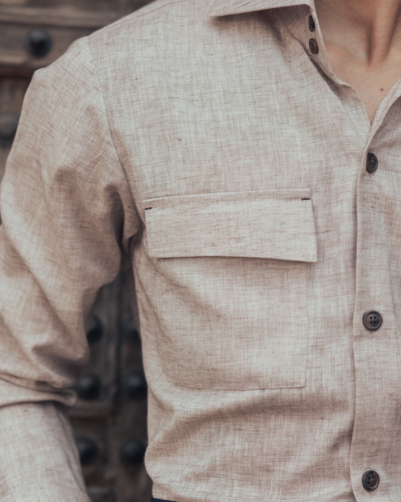 Desert Dune 2-Button Cut-Away Collar Shirt
