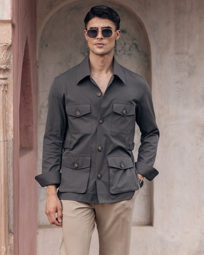 Grey Stefan Field Safari Shirt