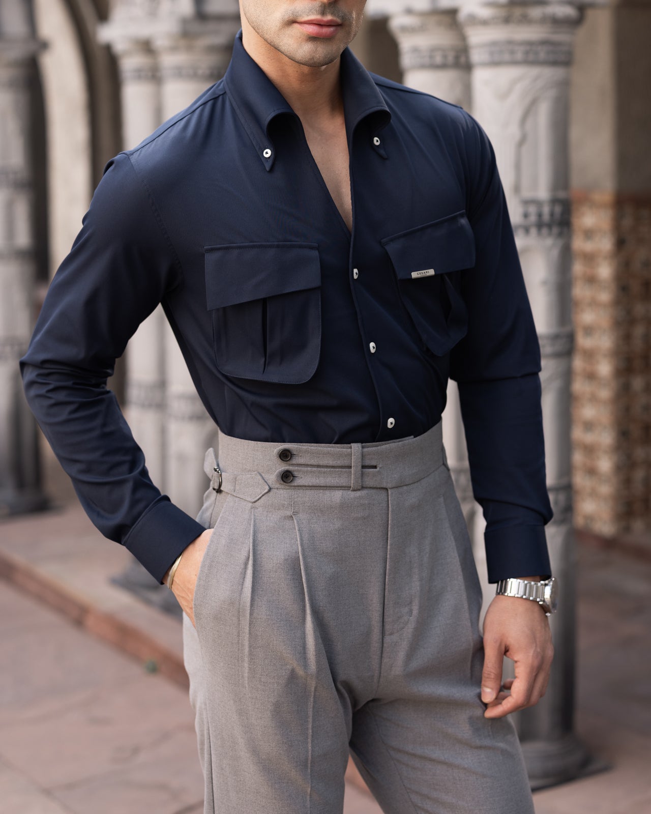 Ink Navy Cooper Collar Shirt