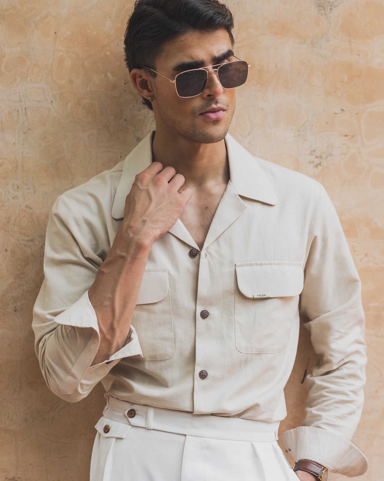 Ivory Neapolitan Cuban Shirt