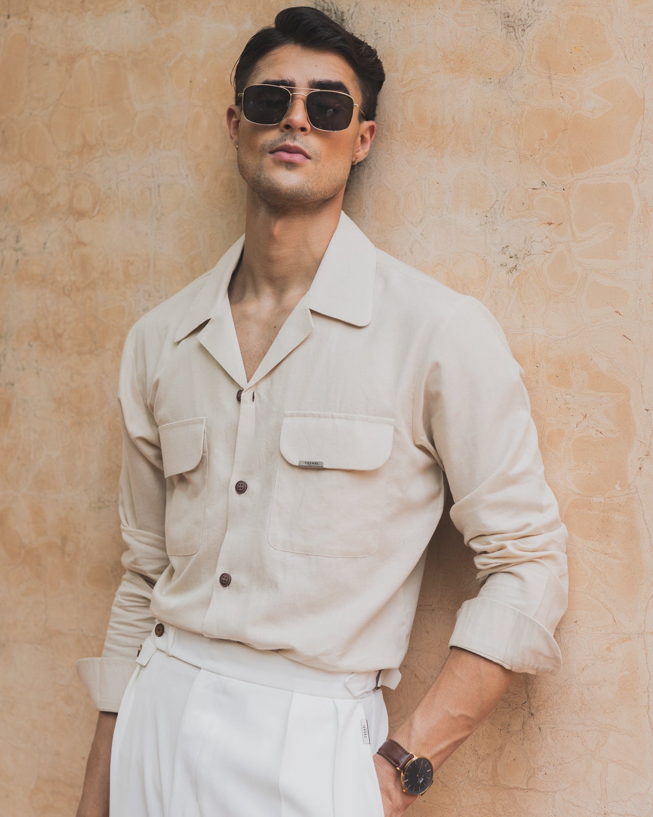 Ivory Neapolitan Cuban Shirt