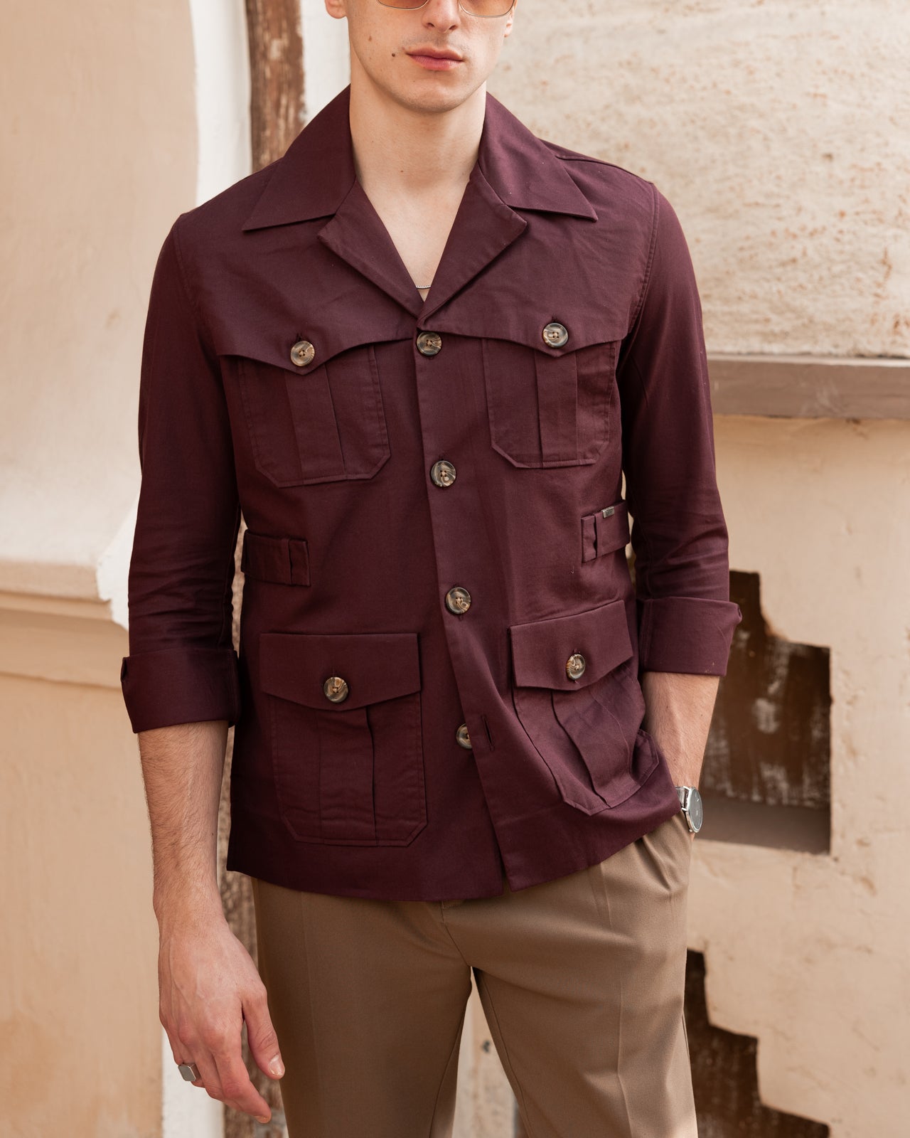 Merlot Marshal Safari Shirt
