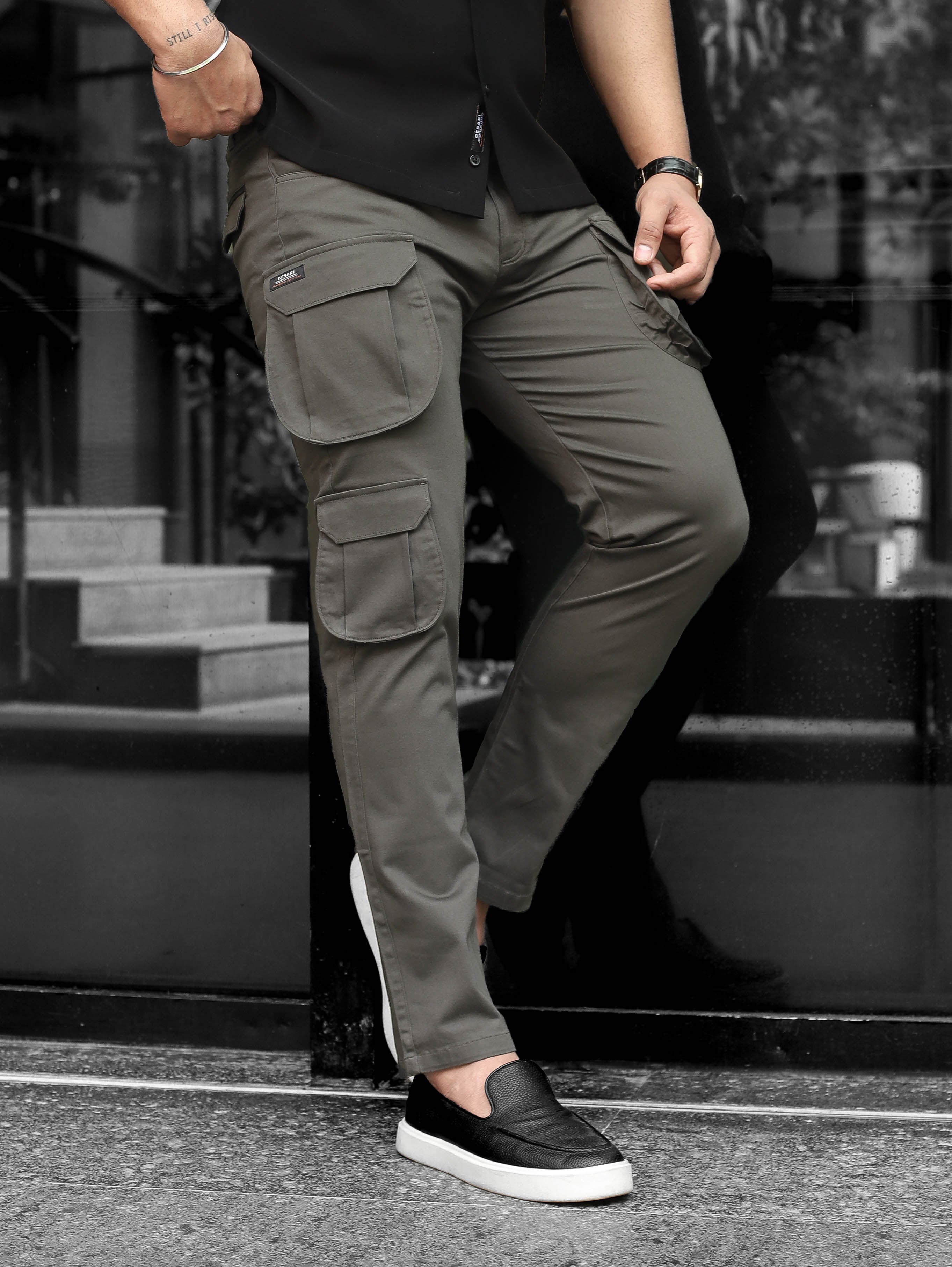 Olive 7- Pocket Cargo Stretch Pants (Limited Edition)
