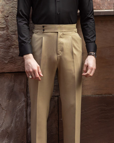Desert Sand Single Pleated Gurkha Trousers (Limited Edition)