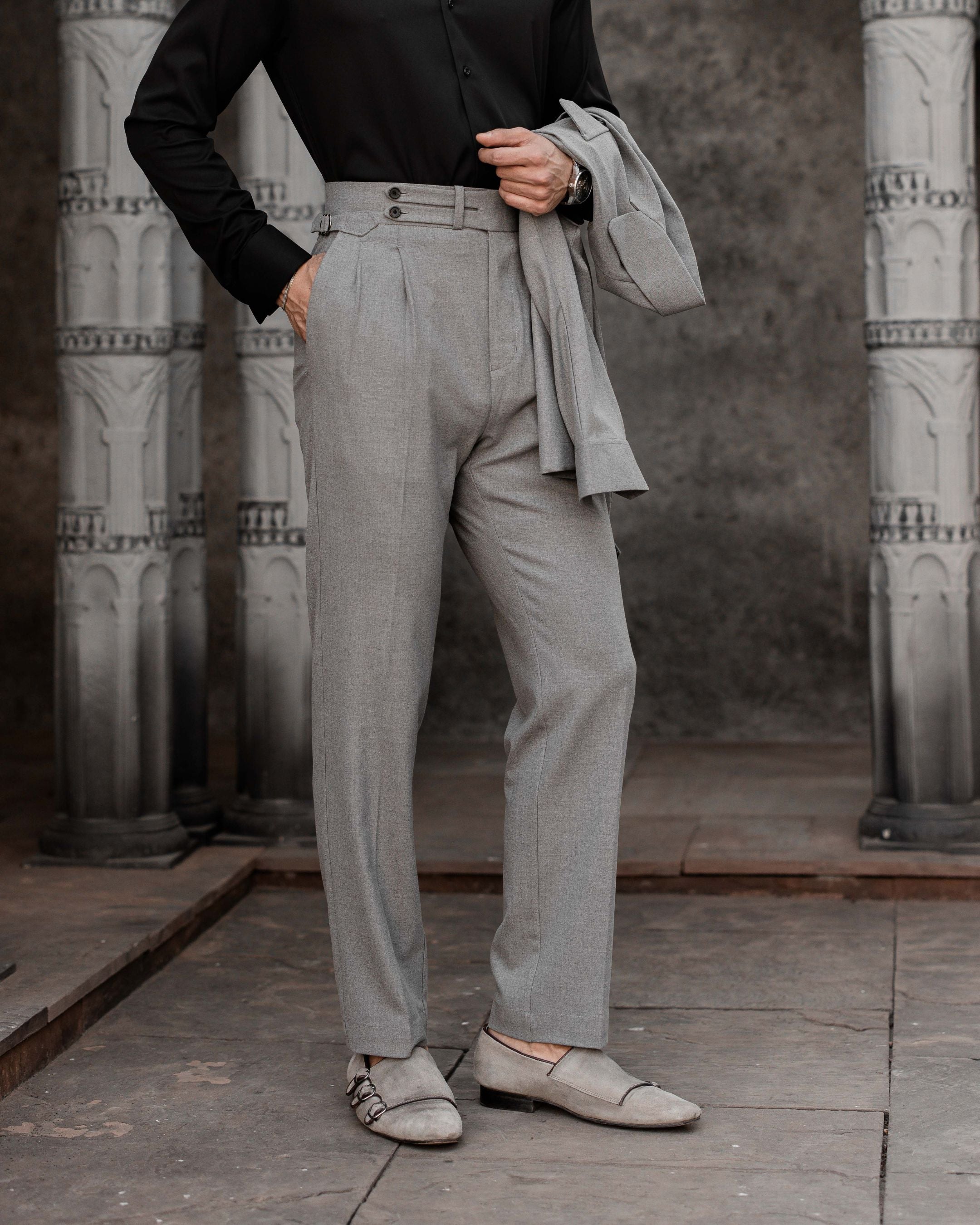 Classic Khaki Old Money High Rise Gurkha Pants