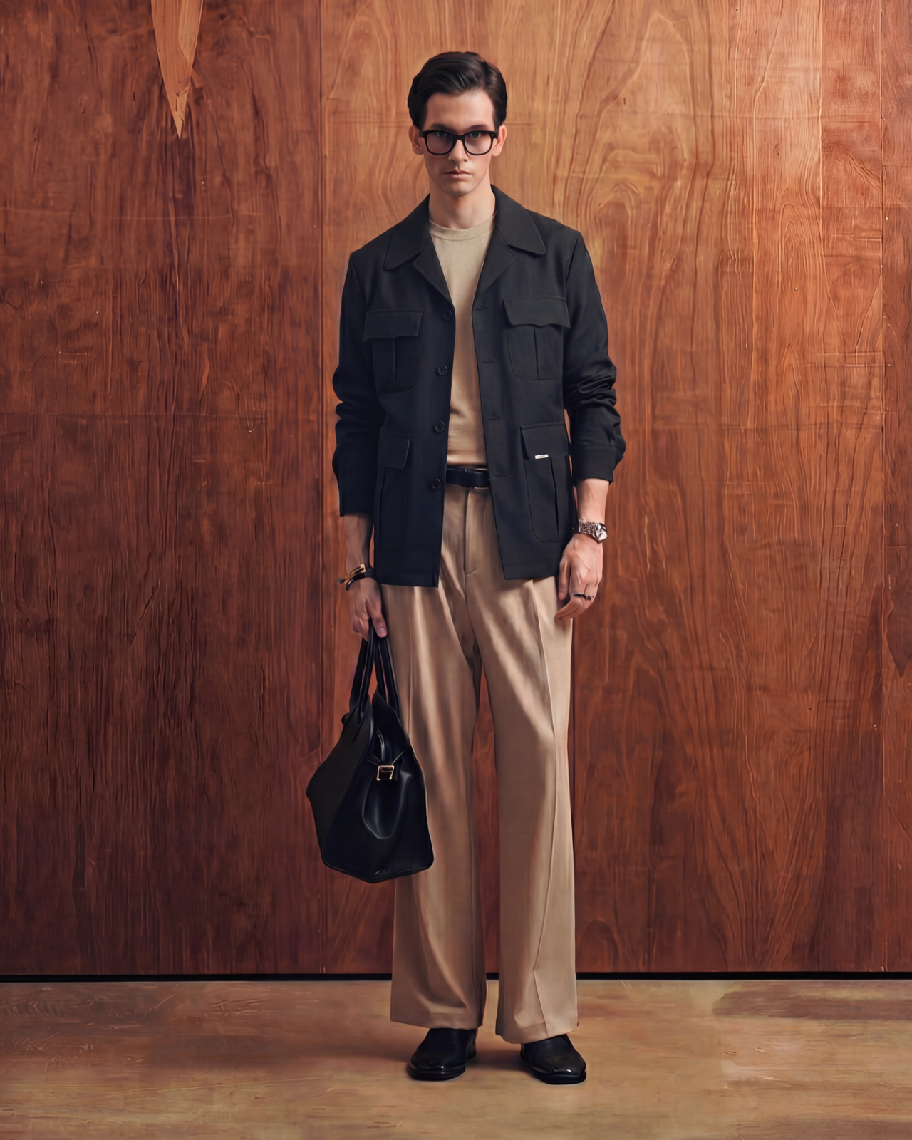 Jade Black Safari Overshirt