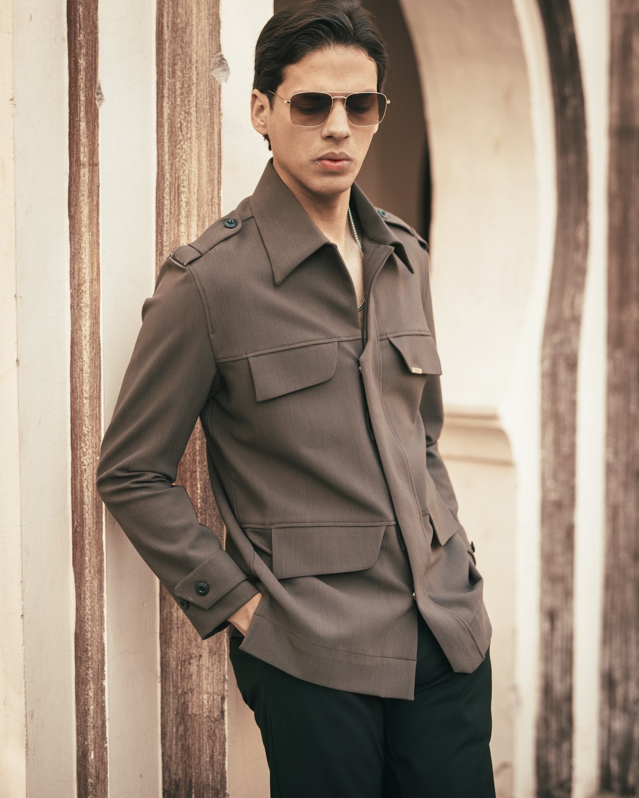 Brushed Brown Romano Overshirt (Limited Edition)