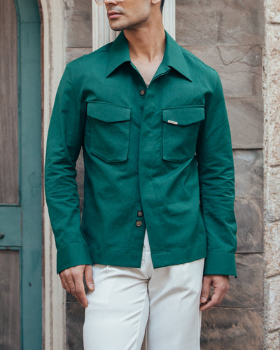 Imperial Teal Linen Elevated Shirt (Limited Edition)