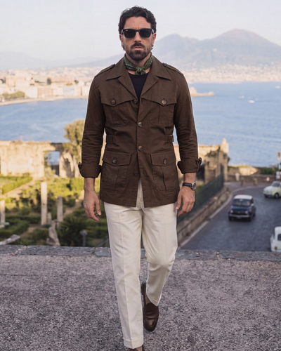 Olive Brown Marshal Safari Shirt