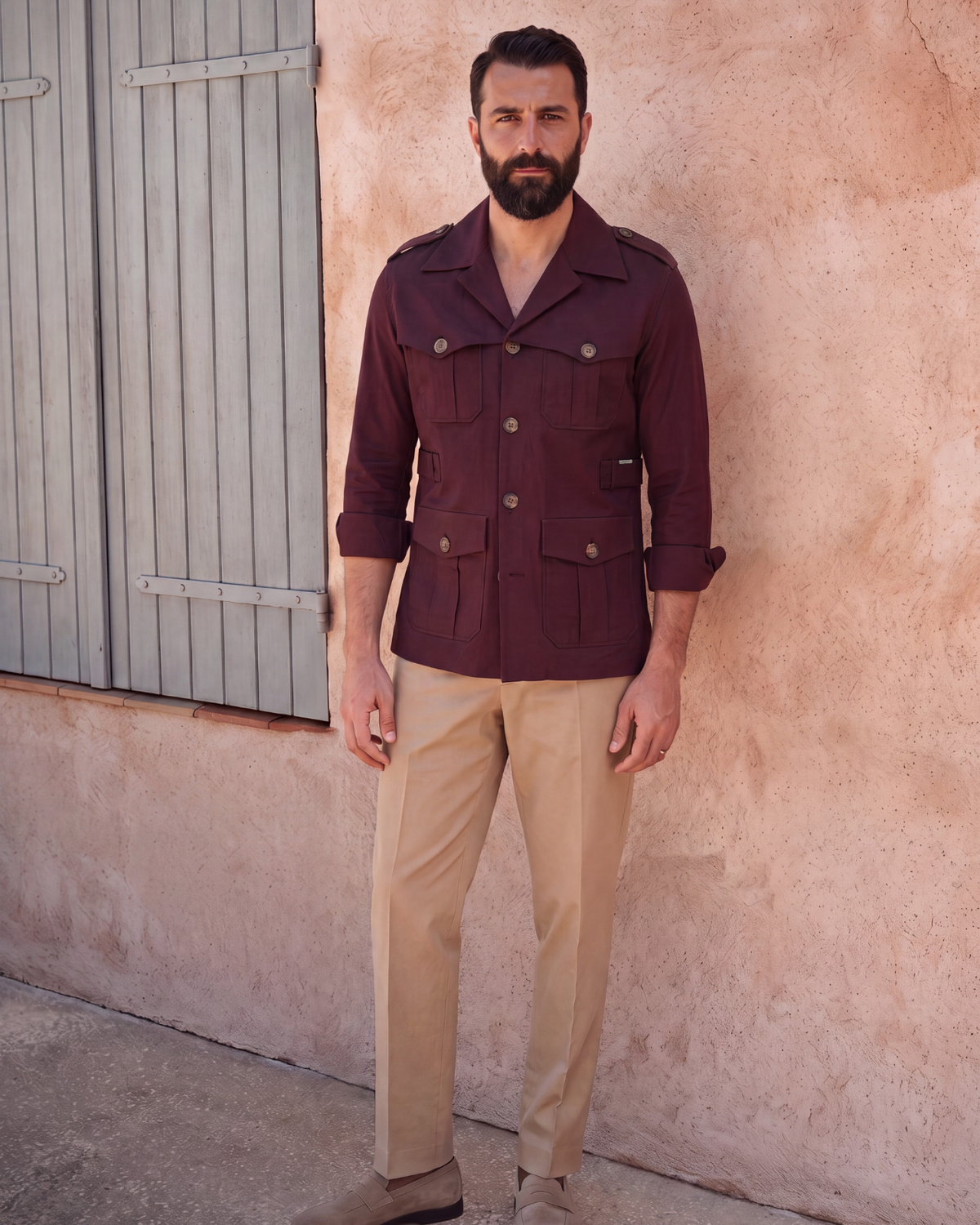 Merlot Marshal Safari Shirt