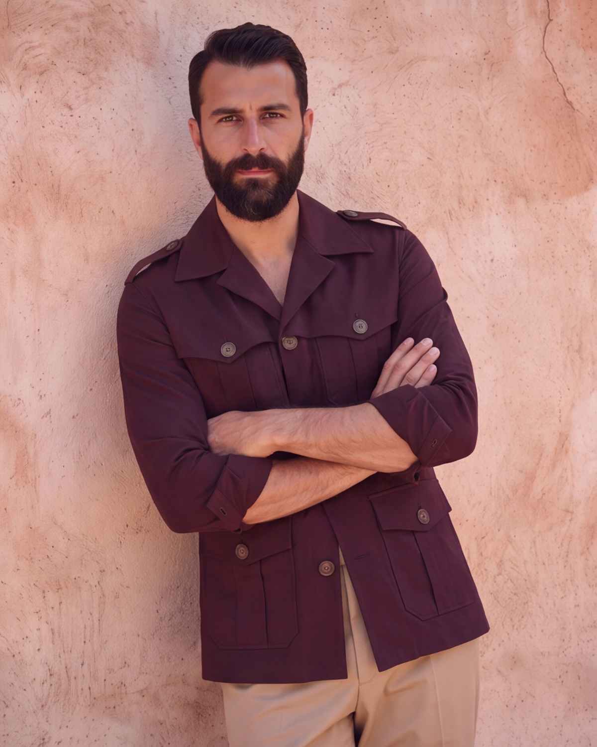 Merlot Marshal Safari Shirt