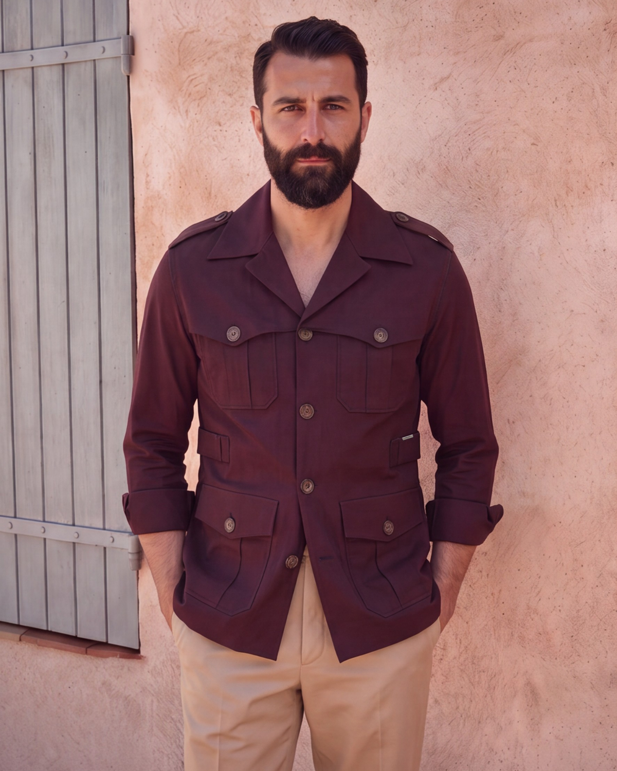 Merlot Marshal Safari Shirt