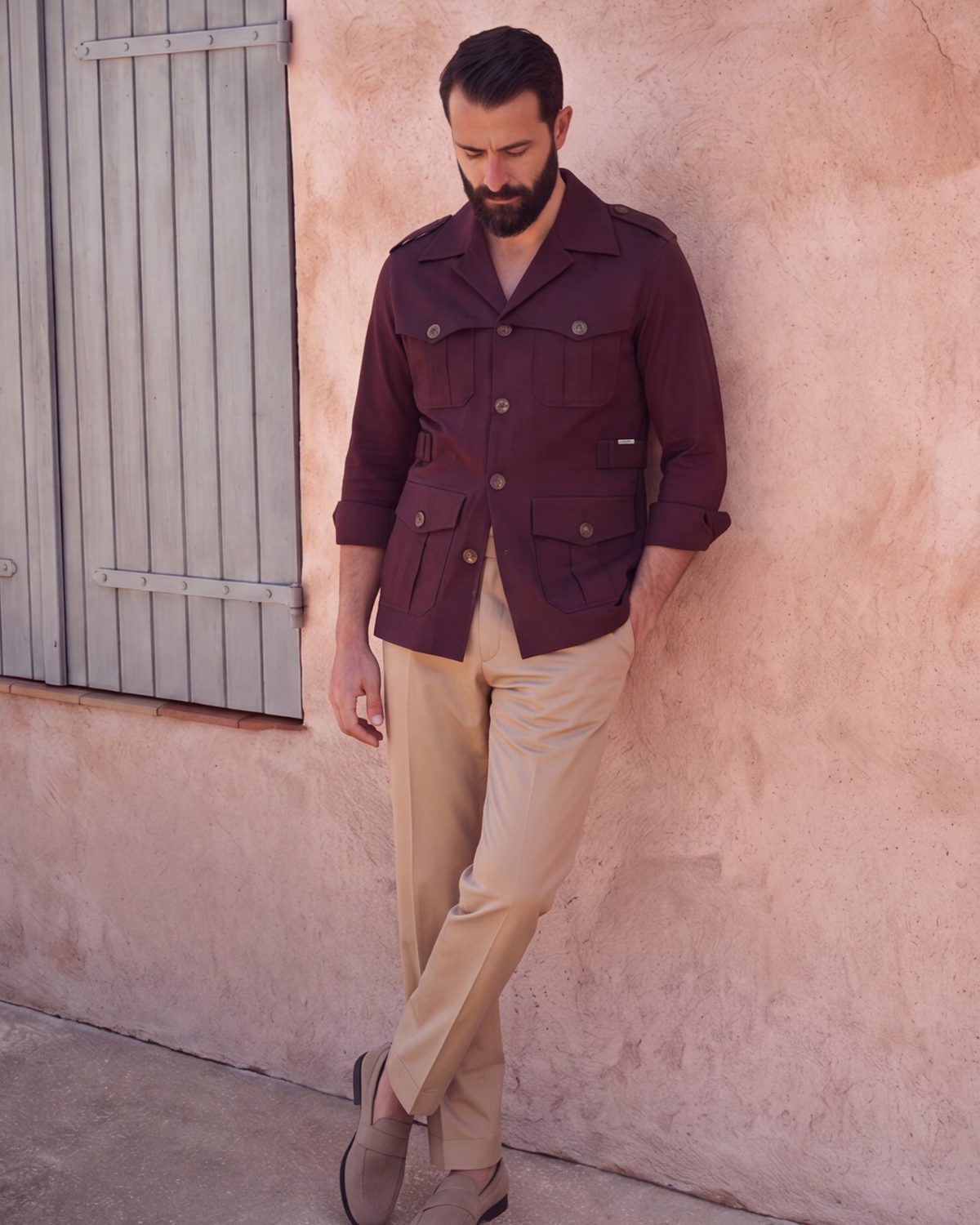 Merlot Marshal Safari Shirt