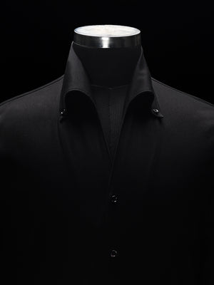 Black One Piece Cooper Collar Shirt