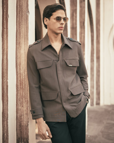 Brushed Brown Romano Overshirt (Limited Edition)