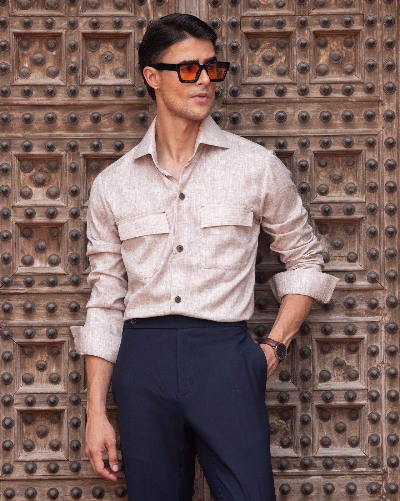 Desert Dune 2-Button Cut-Away Collar Shirt