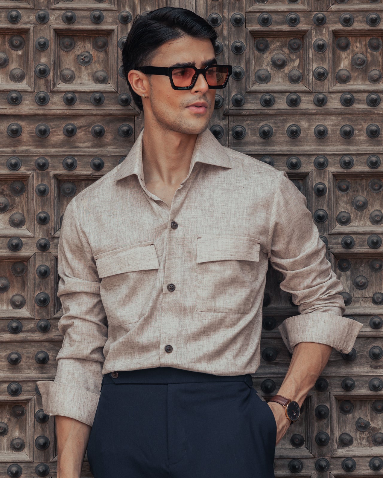 Desert Dune 2-Button Cut-Away Collar Shirt