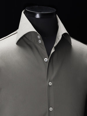Light Grey 2-Buttons High Point Cut Away Collar Shirt