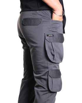 Grey 7-Pocket Cargo Pants