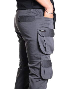 Grey 7-Pocket Cargo Pants