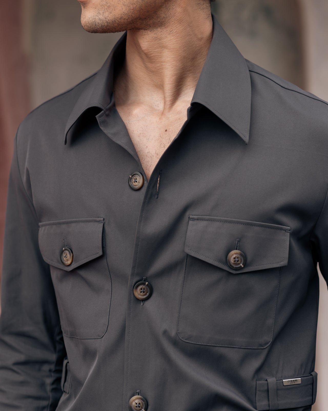 Grey Stefan Field Safari Shirt