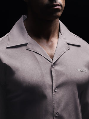 Grey Ultra Stretch Cuban Shirt