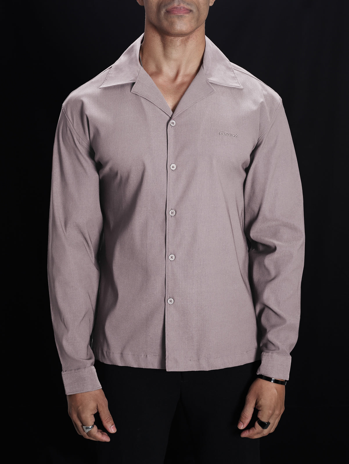 Grey Ultra Stretch Cuban Shirt