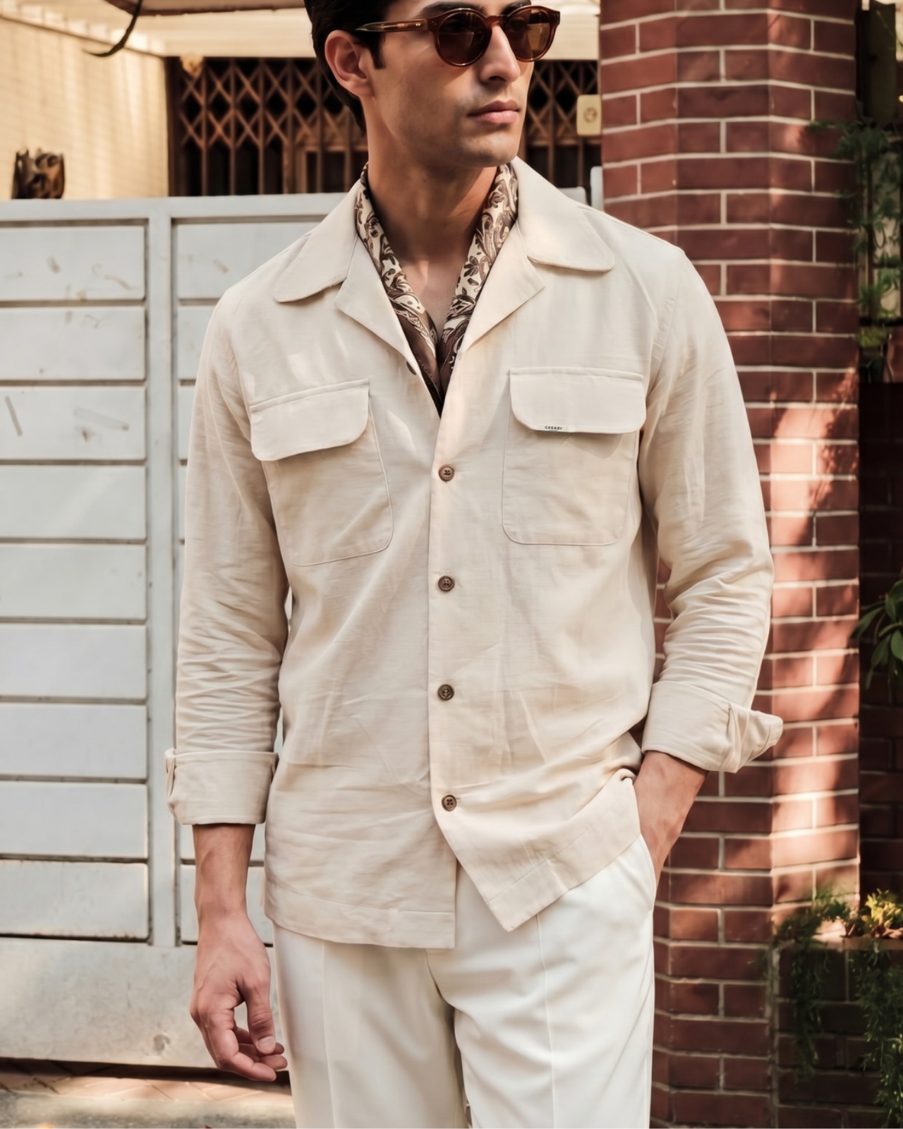 Ivory Neapolitan Cuban Shirt