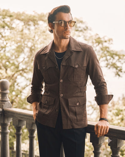 Olive Brown Marshal Safari Shirt
