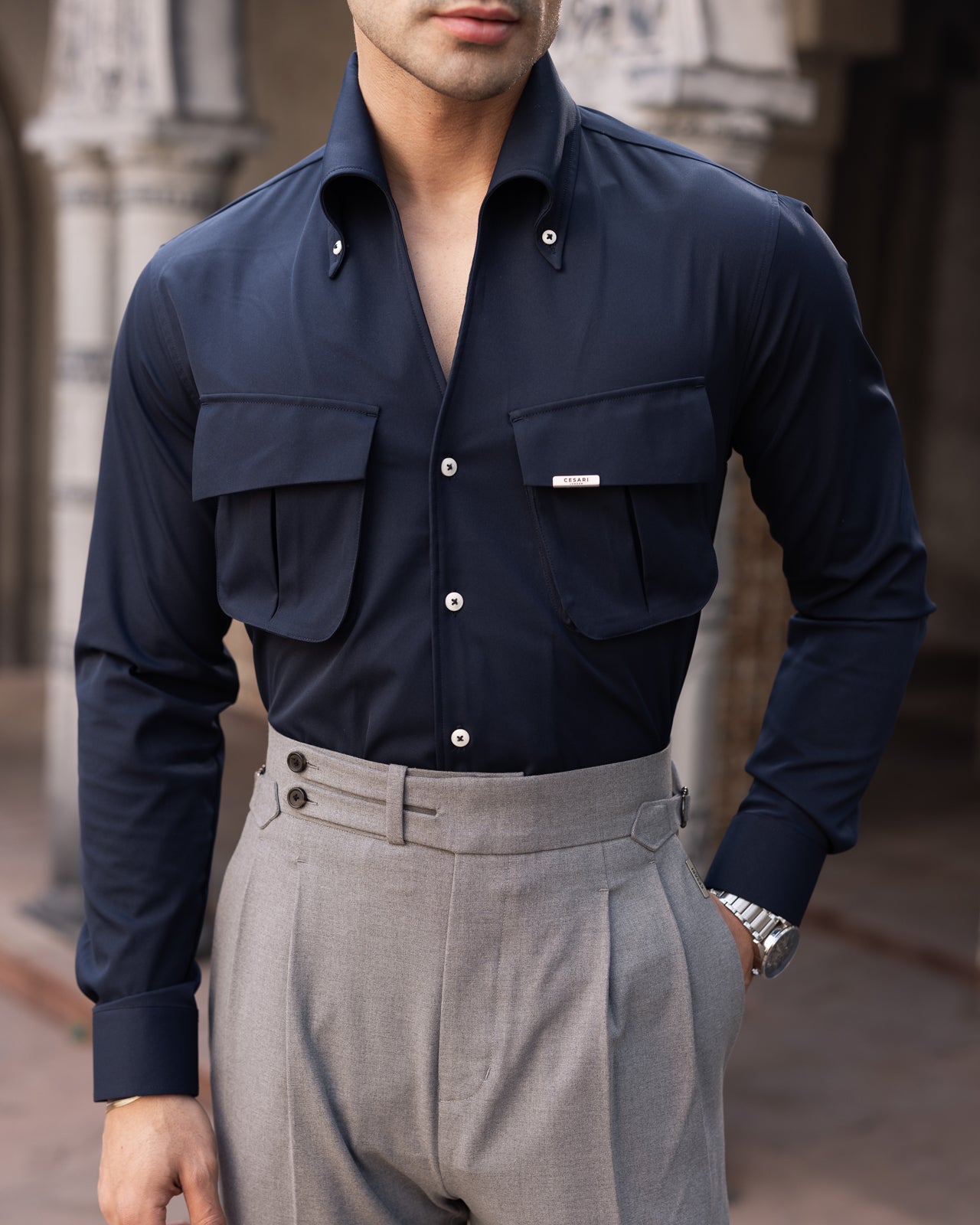 Ink Navy Cooper Collar Shirt