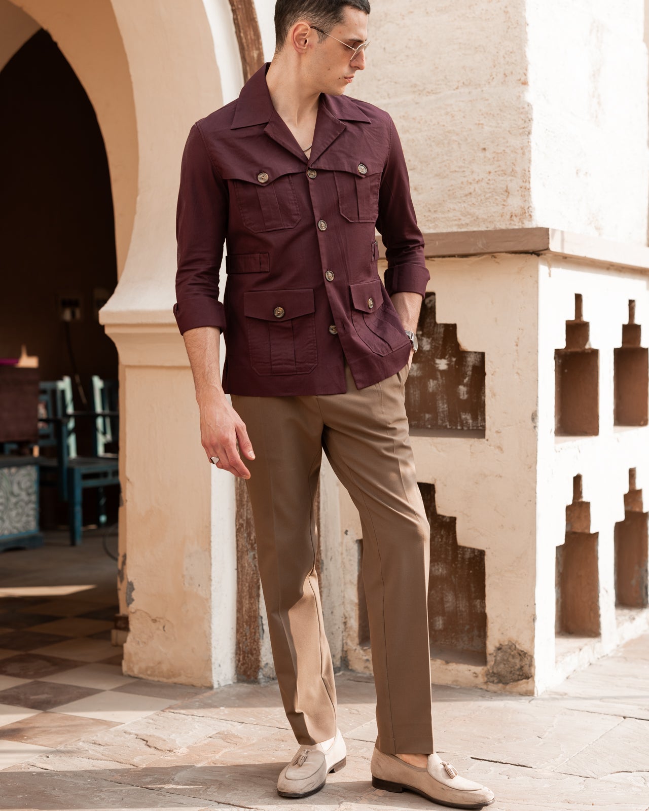 Merlot Marshal Safari Shirt