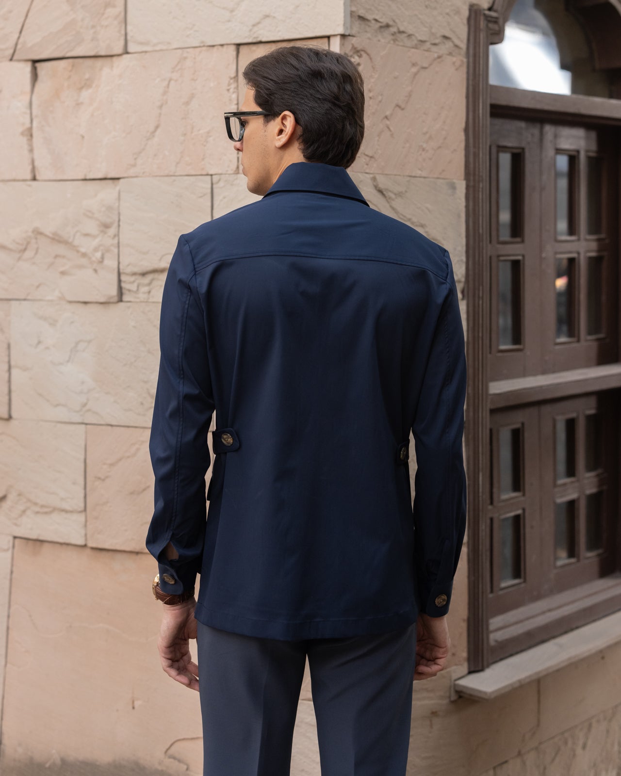 Navy Blue Stefan Field Safari Shirt