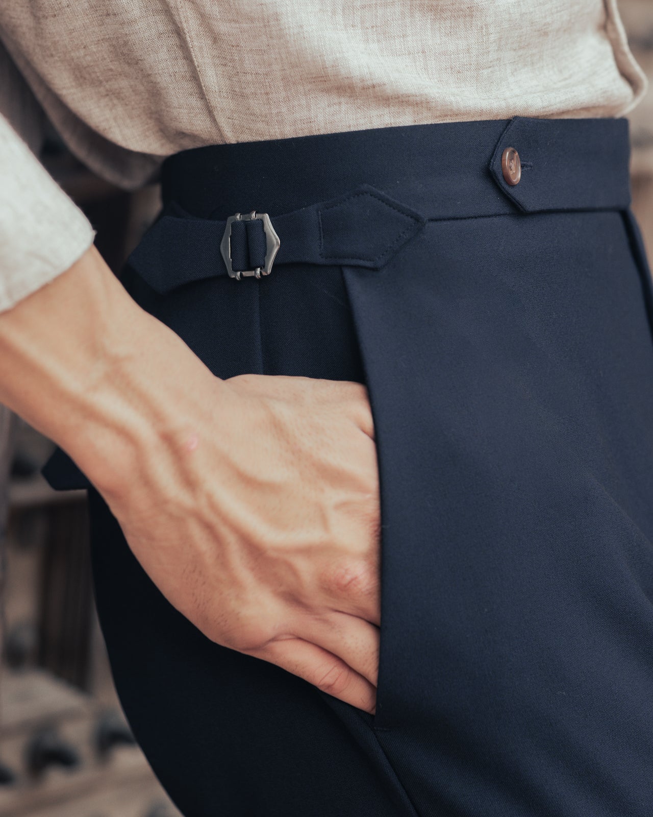 Navy Italian Trousers
