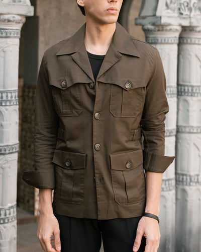 Olive Brown Marshal Safari Shirt