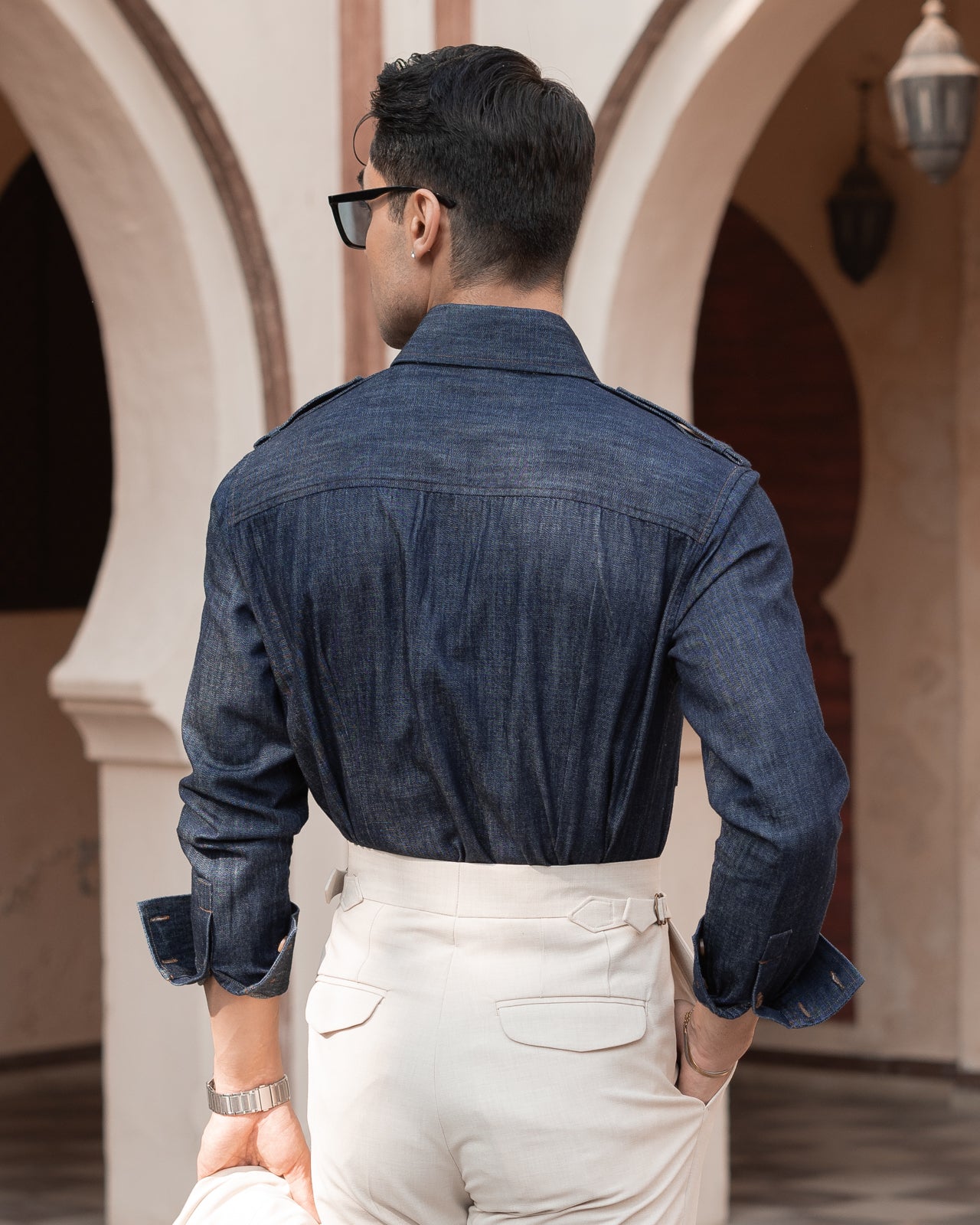 60’s Raw Denim Topstitched Field Shirt