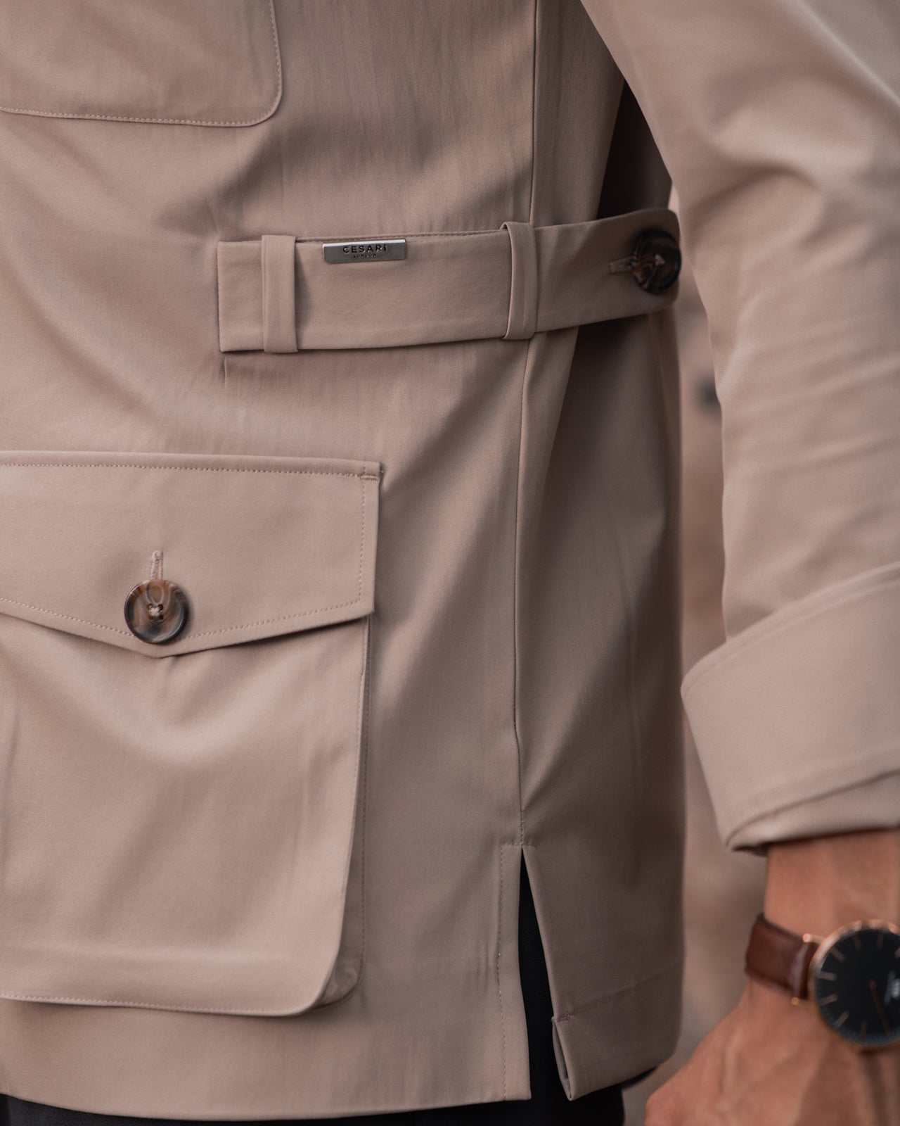 Beige Stefan Field Safari Shirt
