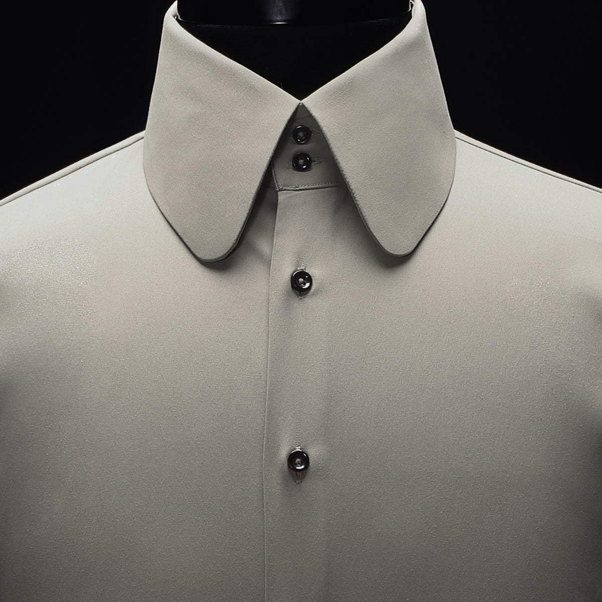 grey dress shirt with white collar Large Sized High Point Collar Shirts