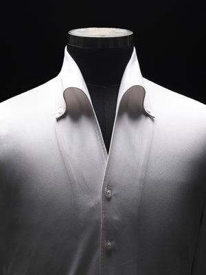White One Piece Cooper Collar Shirt